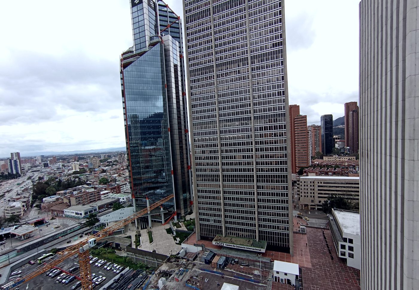Vista del centro de Bogotá sobre la Calle 26